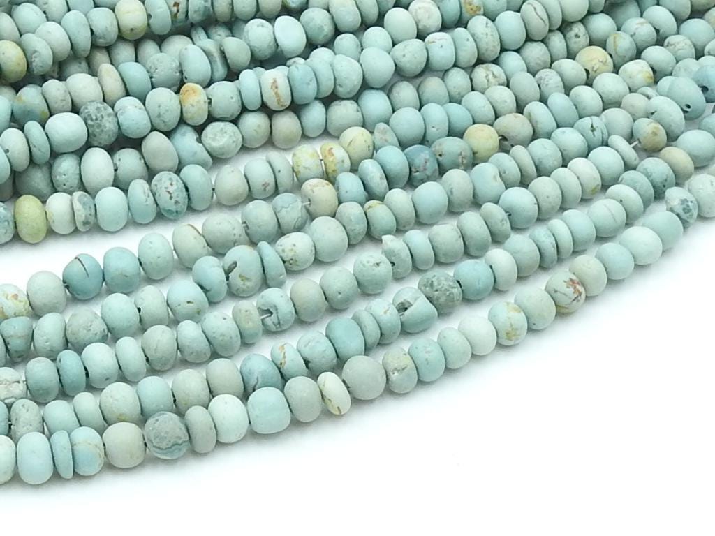 Natural Turquoise Smooth Polished Beads, Handmade Irregular Shape Strand for Jewelry Making, 16 Inches Wholesale Gemstone Supplies WB-2