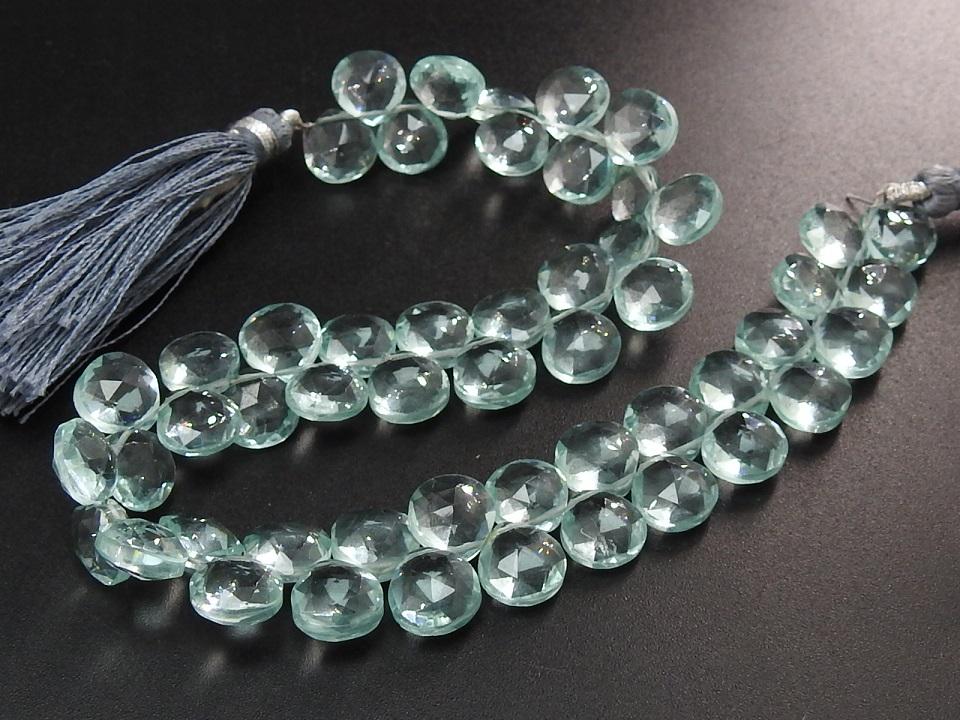 Quartz Faceted Heart Beads 8 Inch Strand | 8x8mm Polished Teardrop Shape Loose Stone | Wholesale Jewelry Making Supplies New Arrival