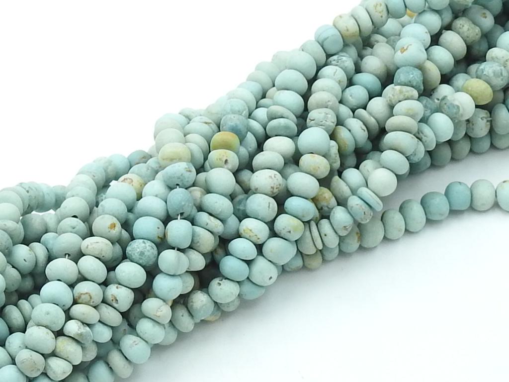 Natural Turquoise Smooth Polished Beads, Handmade Irregular Shape Strand for Jewelry Making, 16 Inches Wholesale Gemstone Supplies WB-2