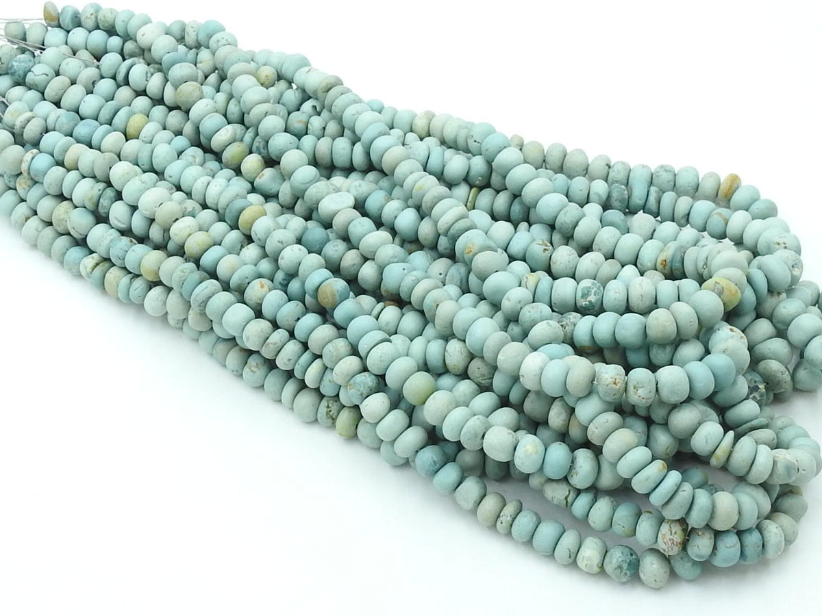 Natural Turquoise Smooth Polished Beads, Handmade Irregular Shape Strand for Jewelry Making, 16 Inches Wholesale Gemstone Supplies WB-2