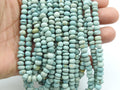 Natural Turquoise Smooth Polished Beads, Handmade Irregular Shape Strand for Jewelry Making, 16 Inches Wholesale Gemstone Supplies WB-2