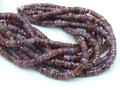 Natural Ruby Faceted Tire Button Beads 4-7mm Wheel Coin Spacer Loose Gemstone Bead 16" Strand DIY Precious Jewelry Making Wholesaler Supply