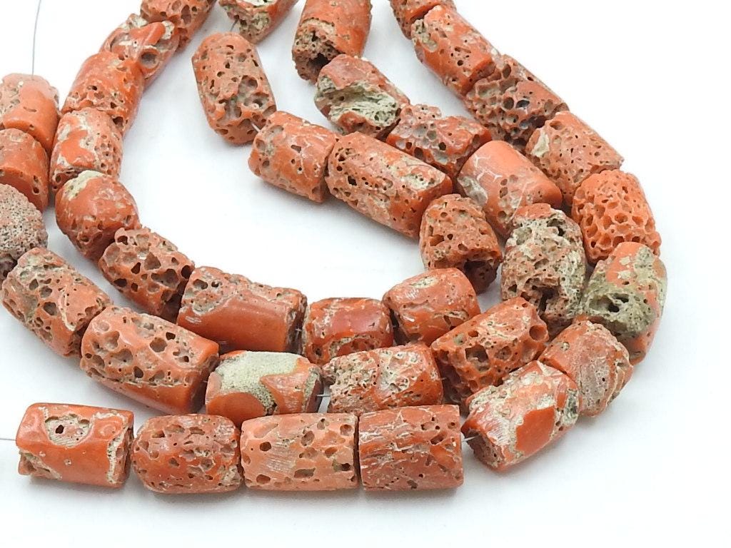 Reserved Natural Red Coral Tube Beads, Smooth Polished Cylinder Shape 11-12mm, 8 Inch Strand for Jewelry Making, New Arrival Stone BK-CR2