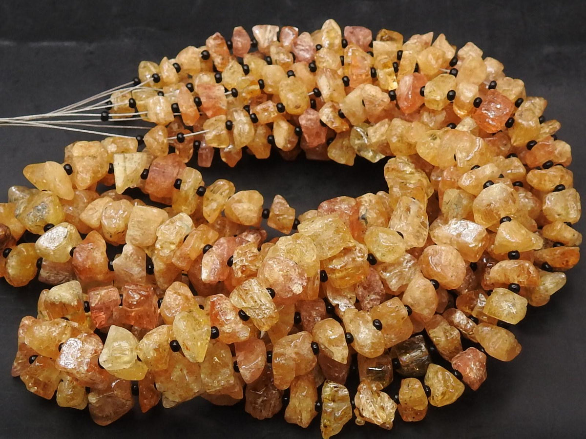 Imperial Topaz Rough Uncut Chip Nugget Polished Bead 16Inch Strand 6-9MM Approx Wholesaler Supplies New Arrival RB6