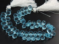 7x10-8x10mm Faceted Quartz Briolette Drop Beads 8Inch Loose Gemstone Strand for DIY Jewelry Design Wholesale Crystals Craft Supplies