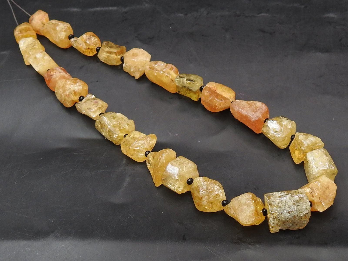 Natural Imperial Topaz Polished Rough Tumble Nugget Beads 7x5-12x9mm Wholesale Gemstone 10 Inch Strand Yellow Orange Raw Jewelry Supplies R2