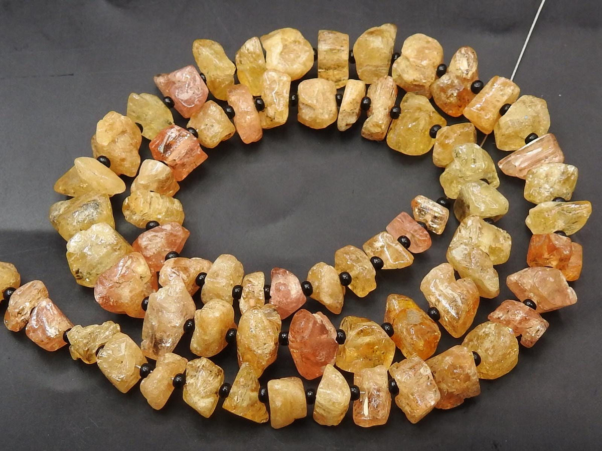 Imperial Topaz Rough Uncut Chip Nugget Polished Bead 16Inch Strand 6-9MM Approx Wholesaler Supplies New Arrival RB6
