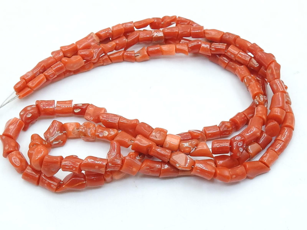 Italian Red Coral Tumble Nugget 16Inch Strand 4-3mm Natural Stone Loose Beads for Delicate Jewelry Making DIY Supplies Etsy Shop Crafts