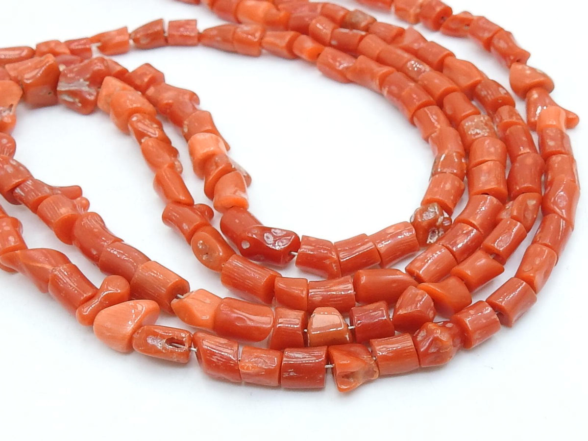 Italian Red Coral Tumble Nugget 16Inch Strand 4-3mm Natural Stone Loose Beads for Delicate Jewelry Making DIY Supplies Etsy Shop Crafts