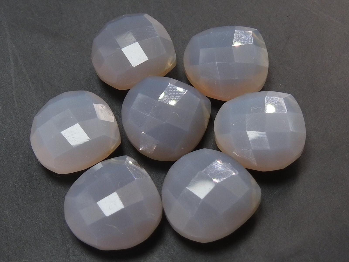 14X14MM Chalcedony Teardrop Faceted Heart Shape Beads Earring Pairs 2Piece Wholesaler Supplies Natural Stone for Jewelry Making PMECY1