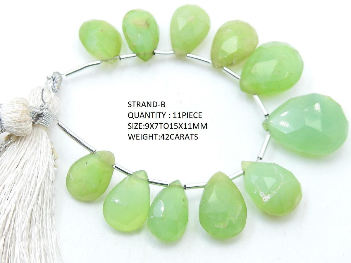Chrysoprase Teardrop-Faceted Stone-Bio Color-For Making Jewelry-Natural Gemstone-Wholesaler Supplies-New Arrival-PME-BR3