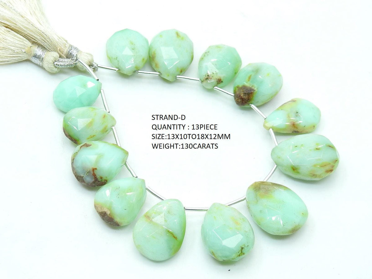 Chrysoprase Teardrop-Faceted Stone-Bio Color-For Making Jewelry-Natural Gemstone-Wholesaler Supplies-New Arrival-PME-BR3