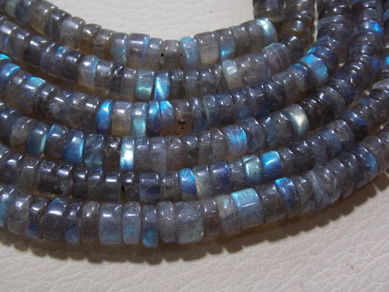 Labradorite Multi Fire Smooth Heishe Tire Bead Coin Button Wheel Wholesale Price New Arrival T3