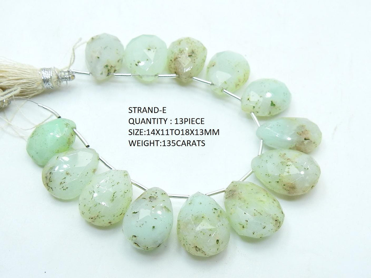 Chrysoprase Teardrop-Faceted Stone-Bio Color-For Making Jewelry-Natural Gemstone-Wholesaler Supplies-New Arrival-PME-BR3