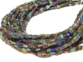 Black Ethiopian Opal Bead, Multi Fire Square Cushion Shape, 16 Inches Strand, 2-3MM Approx Natural Stone, Jewelry Making Supply Components