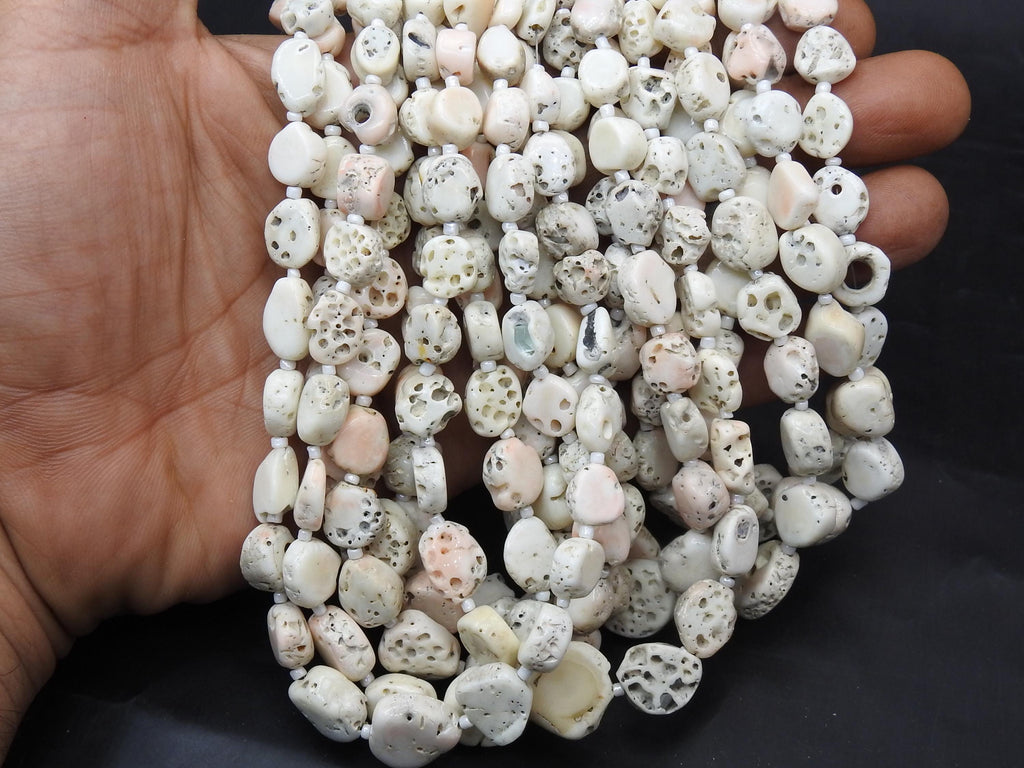 White Coral Natural Polished Rough Tumble-Loose Raw Stone-16Inches Strand 7X7To15X10MM Approx-Wholesaler Supplies-New Arrival WM-CR1