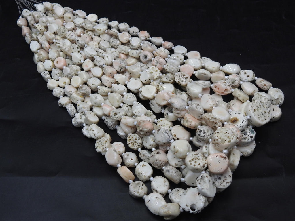 White Coral Natural Polished Rough Tumble-Loose Raw Stone-16Inches Strand 7X7To15X10MM Approx-Wholesaler Supplies-New Arrival WM-CR1