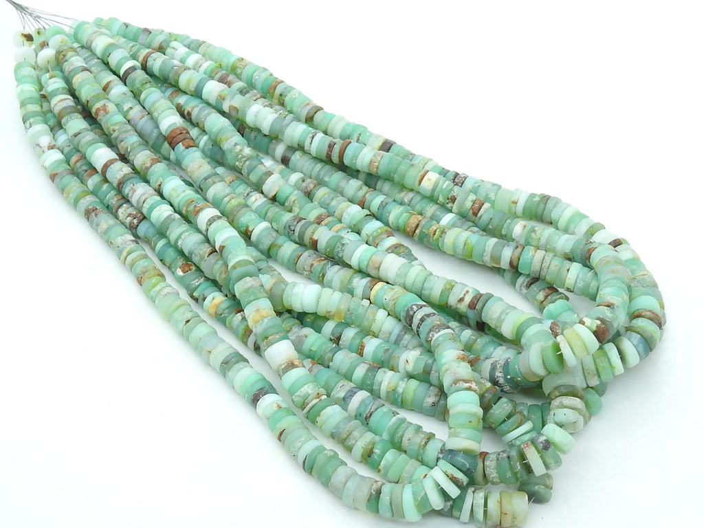 Chrysoprase Bead-Smooth Matte Polished-Tire Coin Wheel Button Shape-For Making Jewelry-16Inches Strand-Natural Stone WM-T3