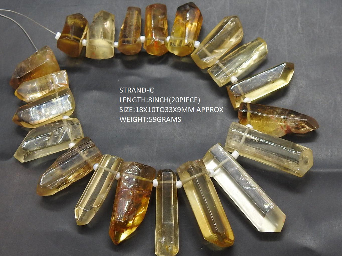 Beer Quartz Natural Rough Stick Bead-For Making Jewelry-Wholesaler Supplies-New Arrival R6