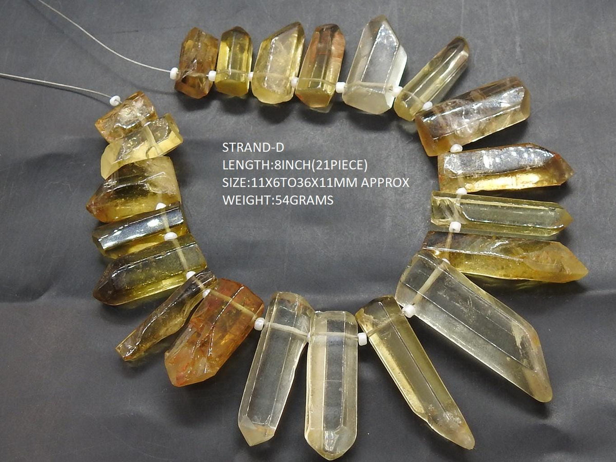 Beer Quartz Natural Rough Stick Bead-For Making Jewelry-Wholesaler Supplies-New Arrival R6