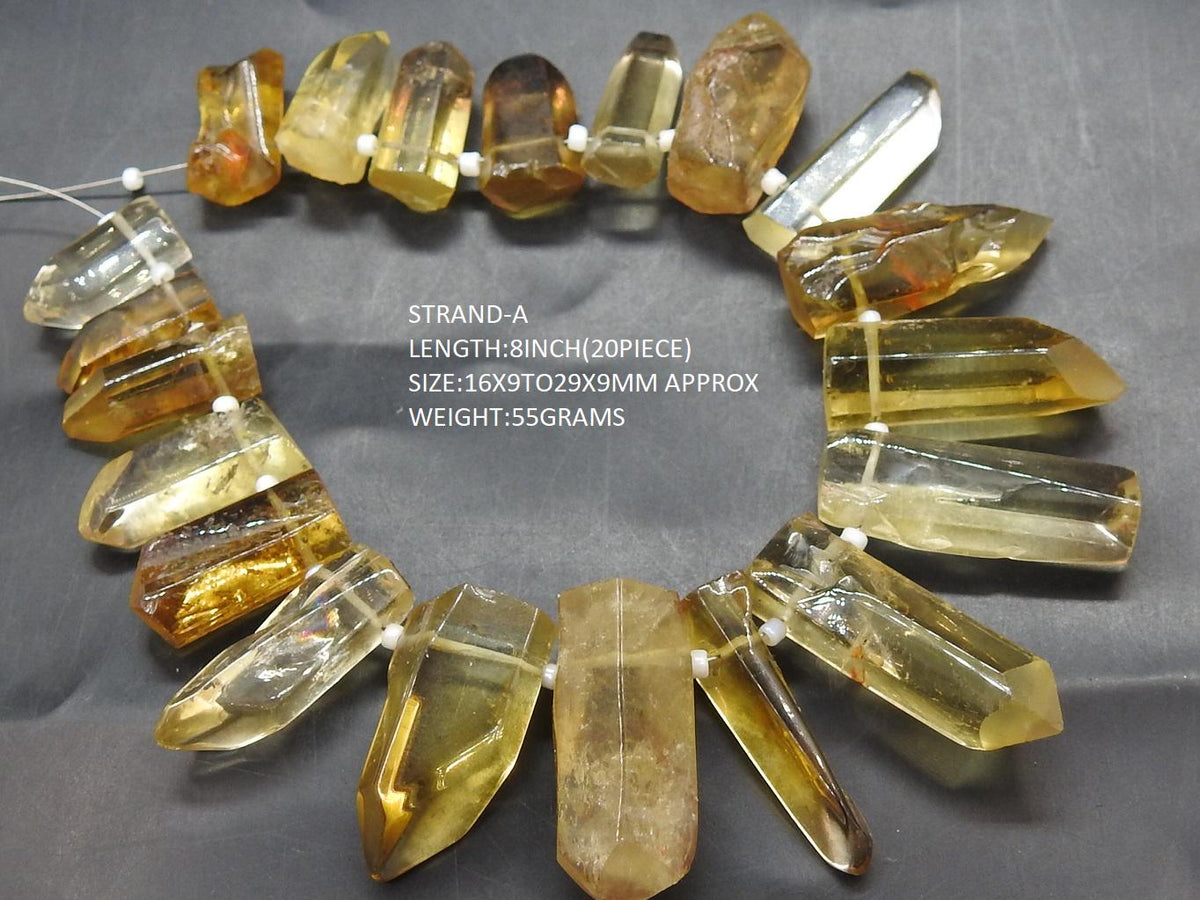 Beer Quartz Natural Rough Stick Bead-For Making Jewelry-Wholesaler Supplies-New Arrival R6