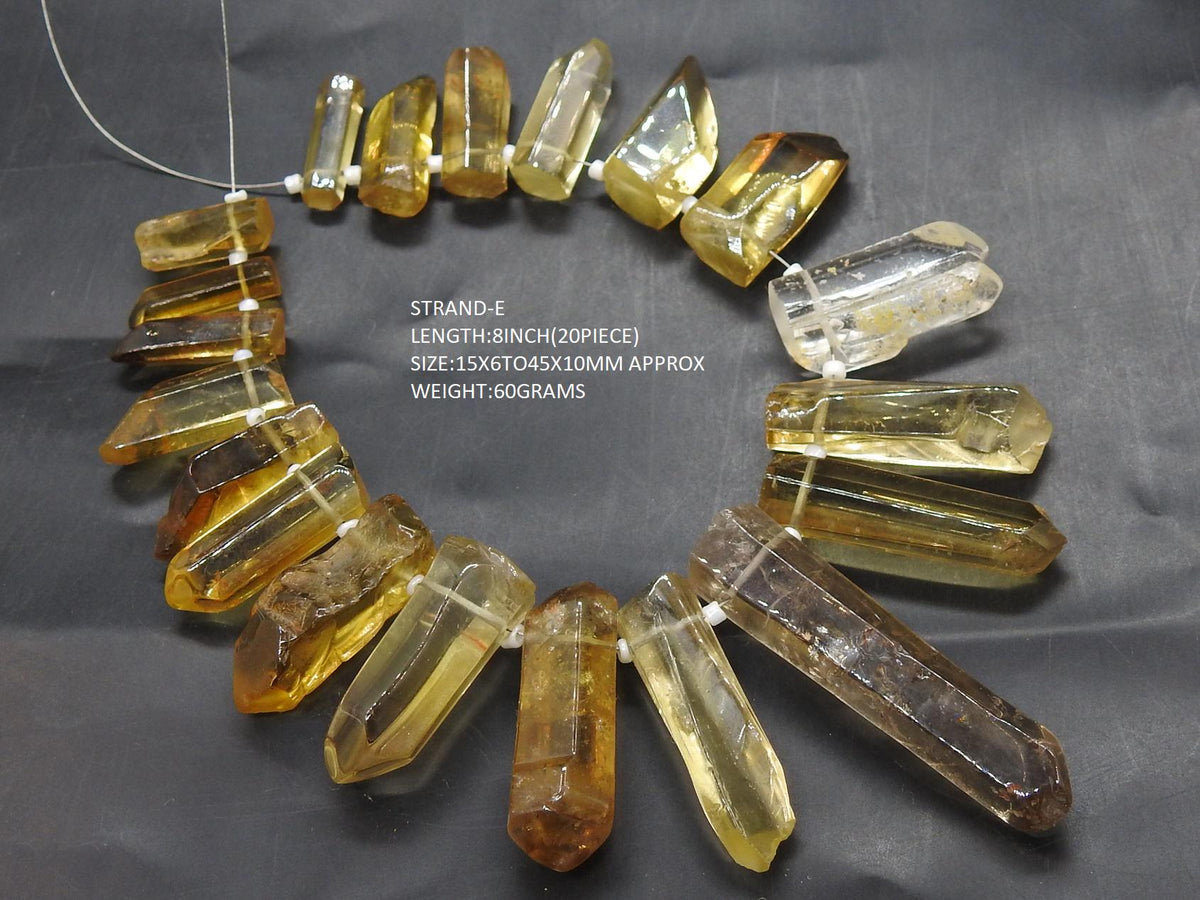 Beer Quartz Natural Rough Stick Bead-For Making Jewelry-Wholesaler Supplies-New Arrival R6