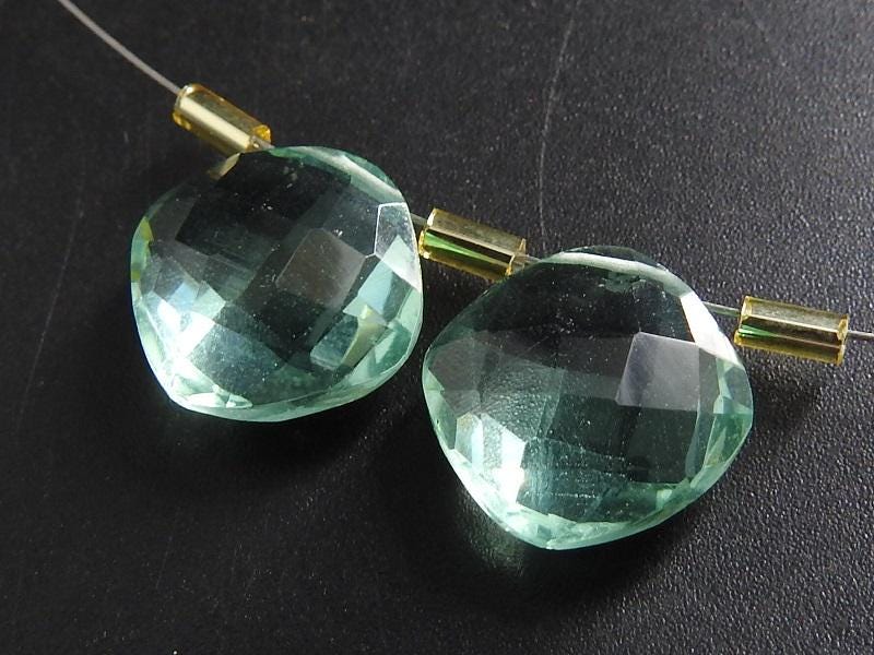 10 Pcs Quartz Cushion Cut Faceted Beads 12x12mm – Supplies for Jewelry Making