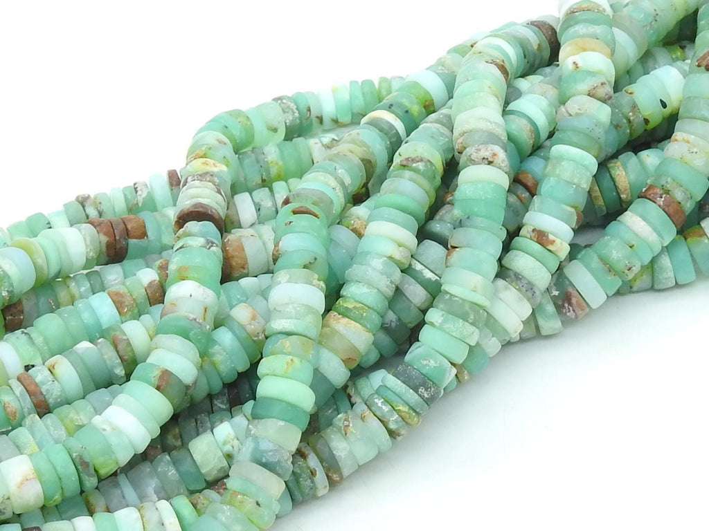 Chrysoprase Bead-Smooth Matte Polished-Tire Coin Wheel Button Shape-For Making Jewelry-16Inches Strand-Natural Stone WM-T3