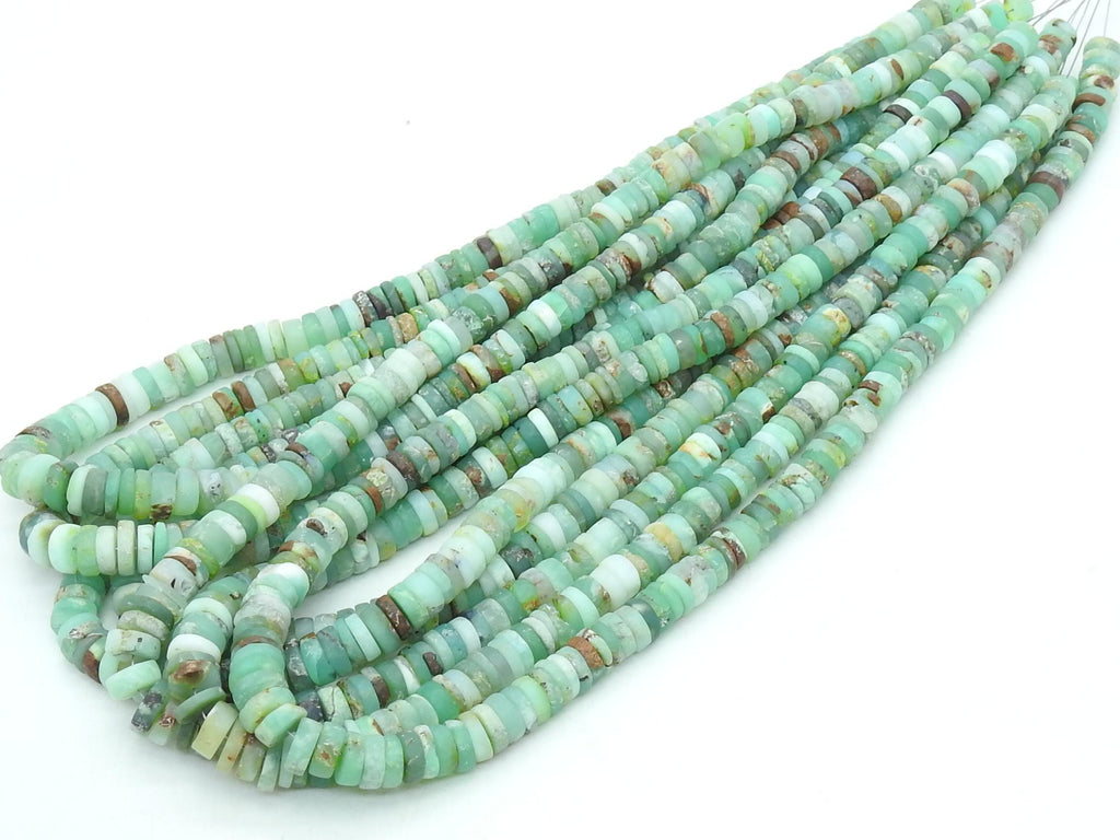 Chrysoprase Bead-Smooth Matte Polished-Tire Coin Wheel Button Shape-For Making Jewelry-16Inches Strand-Natural Stone WM-T3