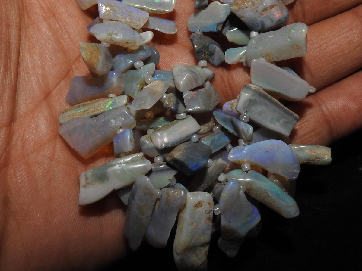 Australian Opal Polished Multi Fire Rough Stick 8Inches 10-20MM Long Approx Wholesaler Supplies Natural Stone WM