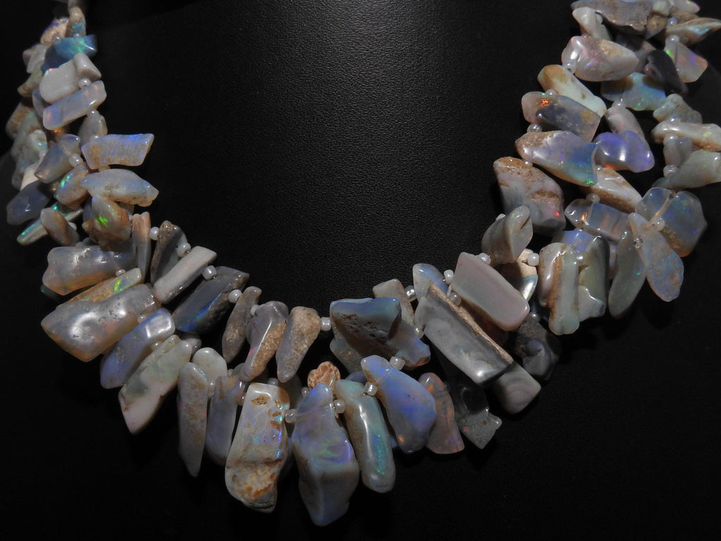 Australian Opal Polished Multi Fire Rough Stick 8Inches 10-20MM Long Approx Wholesaler Supplies Natural Stone WM