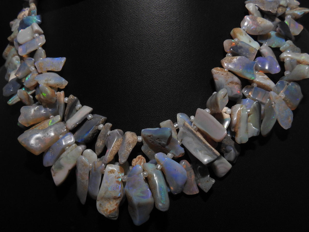 Australian Opal Polished Multi Fire Rough Stick 8Inches 10-20MM Long Approx Wholesaler Supplies Natural Stone WM