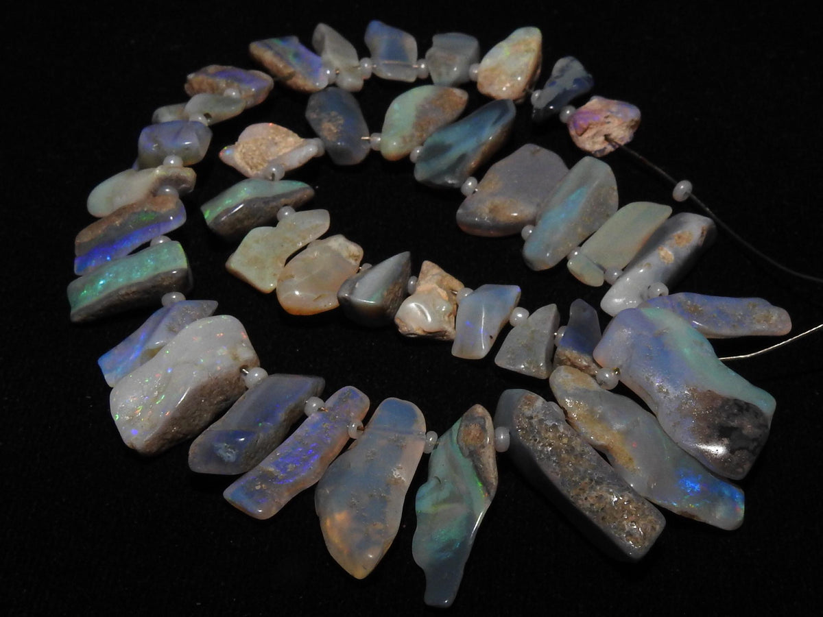 Australian Opal Polished Multi Fire Rough Stick 8Inches 10-20MM Long Approx Wholesaler Supplies Natural Stone WM