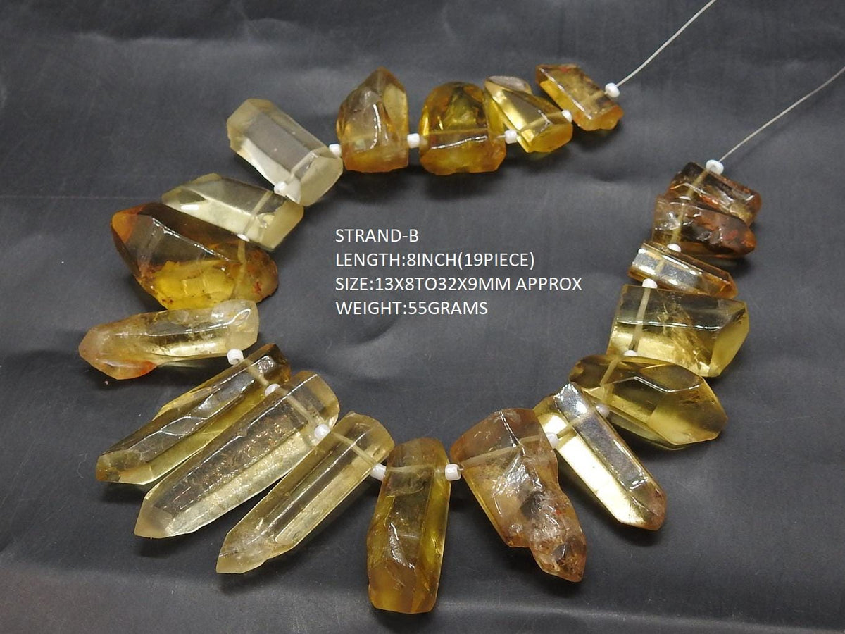 Beer Quartz Natural Rough Stick Bead-For Making Jewelry-Wholesaler Supplies-New Arrival R6