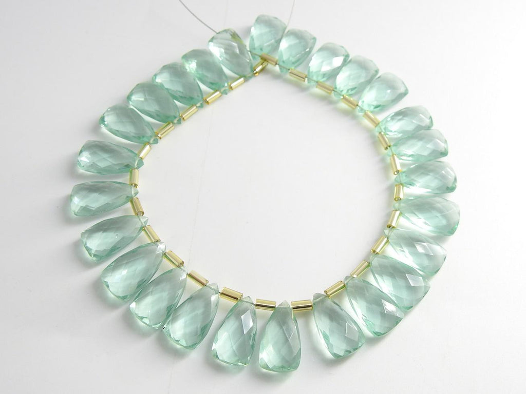 15x8mm Faceted Quartz Long Trillion Gemstone Matched Pairs, 10 Pcs Jewelry Making Supplies PME-QA