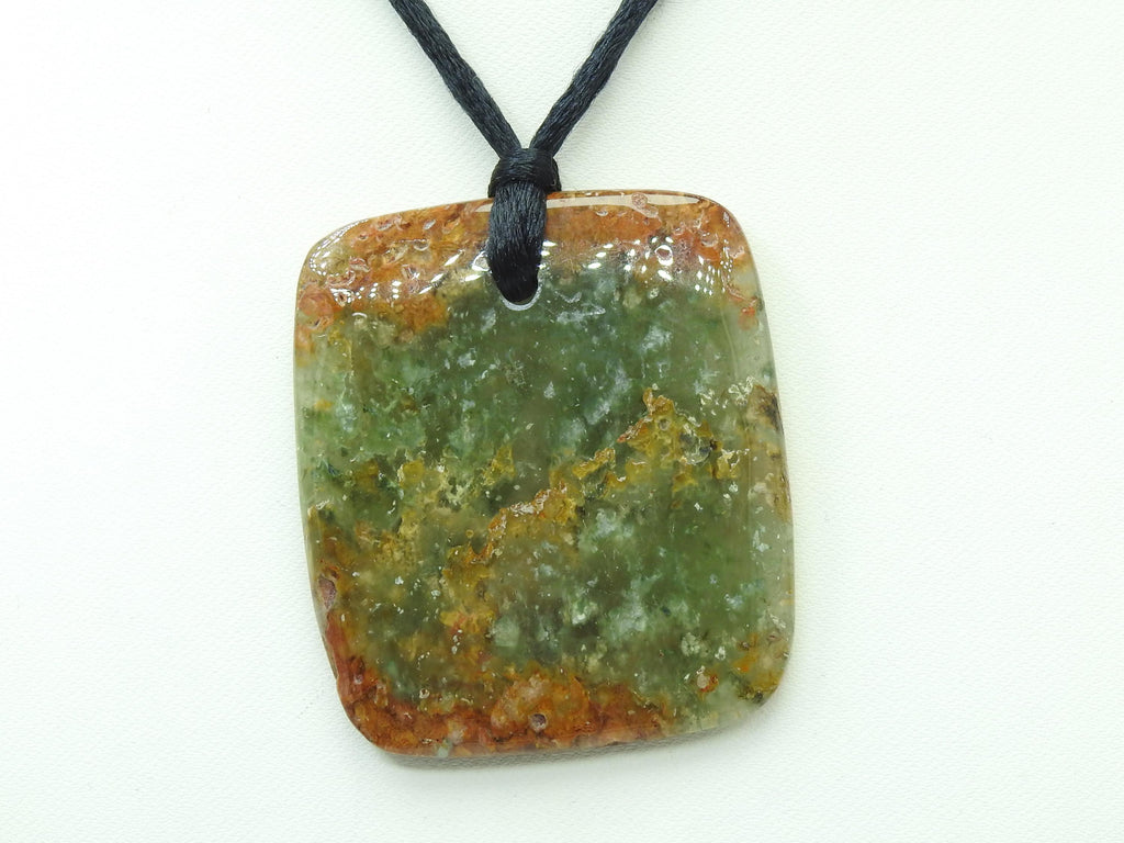 Garden Quartz Cabochon Pendant-3MM Front Drilled-40-50MM Long Approx-Smooth Polished-Mixed Shape-Handmade Loose Stone-For Making Jewelry