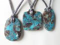 Arizona Turquoise Front Drilled Pendant-Natural Gemstone-Smooth Polished-Fancy Shape-Handmade Loose Stone-30-40MM Long Approx
