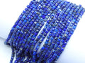 Lapis Lazuli Faceted Cube Box Bead-15Inch 4MM Approx-Wholesaler Supplies-New Arrival-Natural Stone PME-CB2