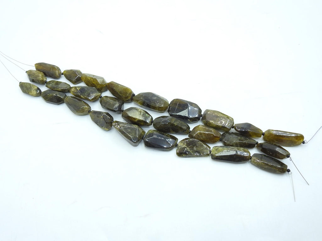 Natural Green Diopside Faceted Tumble Nuggets 8Inch 8-20MM Loose Beads for Jewelry Making Wholesale