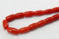 Natural Red Coral Smooth Polished Barrel Beads 7x4mm to 5x4mm 16 Inch Strand Loose Gemstone for Handmade Jewelry Making