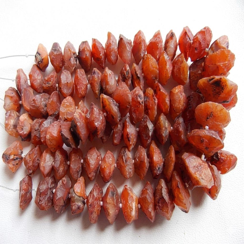 Raw Carnelian Hammered Disk Beads 9Inches Natural Rough Round Coin Stone 15-25mm Loose Gemstone Wholesale Jewelry Supply R1