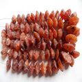 Raw Carnelian Hammered Disk Beads 9Inches Natural Rough Round Coin Stone 15-25mm Loose Gemstone Wholesale Jewelry Supply R1
