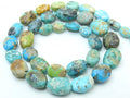 Arizona Turquoise Tumble Nugget Oval Shape Smooth Polished Loose Stone 16Inch Strand Graduated 8x6-13x10MM Wholesale Jewelry Beads TU3