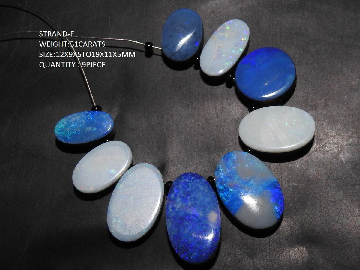 Australian Opal Doublet Cabochon, Multi Fire Smooth Oval Shape Loose Gemstone, Handmade Briolette Stone For DIY Jewelry Supplies MS
