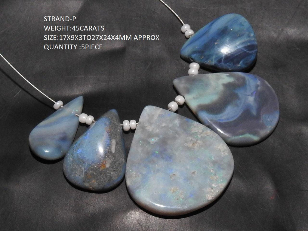Natural Australian Opal Cabochon, Smooth Polished Pear Shape, Multi Fire Loose Gemstone for Jewelry Making, Handmade Briolette Supplies MS