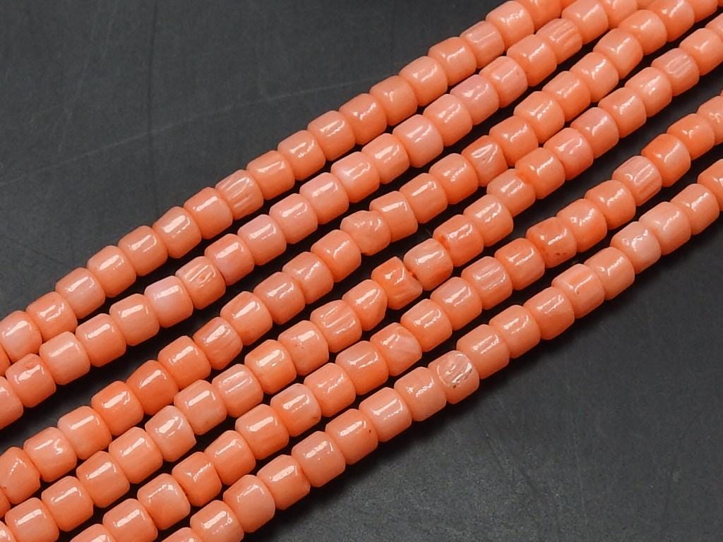 3mm Coral Beads Smooth Tire Shape Rondelle Wheel Gemstone Beads 16 Inch Strand Natural Coral Spacer Beads Wholesale Jewelry Supplies