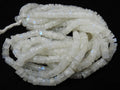 White Rainbow Moonstone Smooth Tire Wheel Beads, Multi Flashy Fire Natural Gemstone Rondell, 16 Inches Strand, Approx 7mm Jewelry Supplies