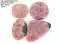 Natural Rhodonite Cabochon Lot for Jewelry Making, Handmade Loose Rhodonite Stones, Smooth Fancy Shape Cabochons, Wholesale Crystals/C2