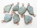 Natural Raw Stones Connectors, Multi Gemstone Rough Crystal Charms, Labradorite Moonstone Quartz Ruby Wholesale DIY Craft Supplies