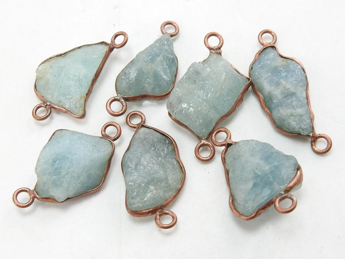Natural Raw Stones Connectors, Multi Gemstone Rough Crystal Charms, Labradorite Moonstone Quartz Ruby Wholesale DIY Craft Supplies